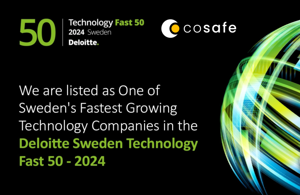 Cosafe på Deloittes Sweden Technology Fast 50-lista 2024.