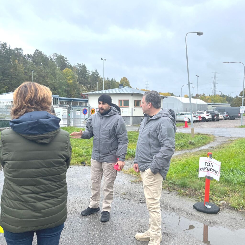 Cosafe observerar vid övning