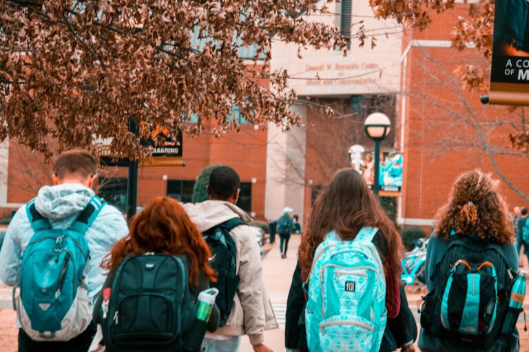 Multi-site Disruption: university or college students walk from one campus building to another